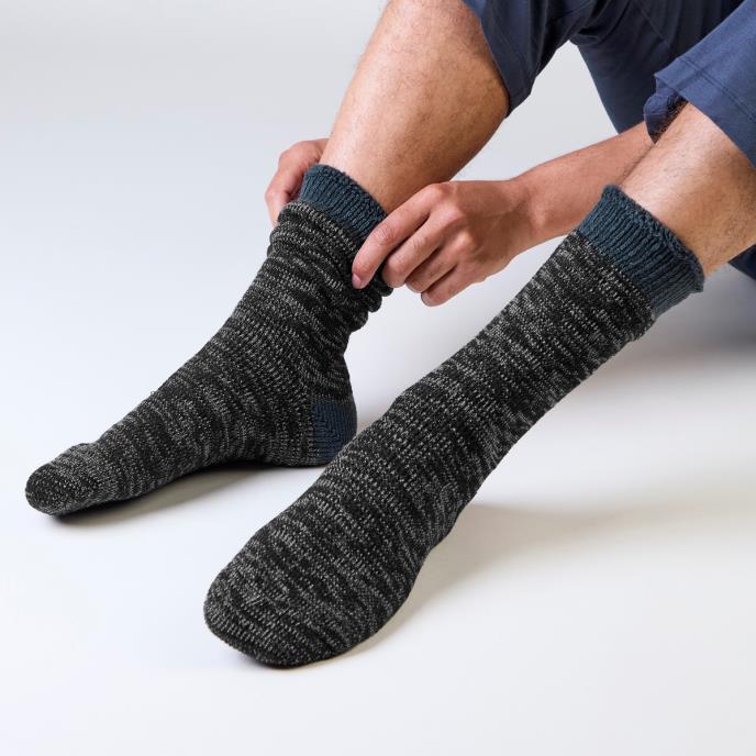 totes toasties® Mens 3.0 TOG Brushed Inside Thermal Lined Socks (Twin Pack) Black Twist Extra Image 8